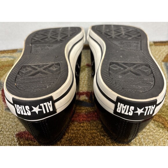 Converse Unisex CT All Star Patent Low Black Sneakers Mens 10 Women 12 - Picture 7 of 8